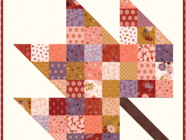Maple Leaf Quilt Block in Fall Colors – Easy Pattern for Beginners